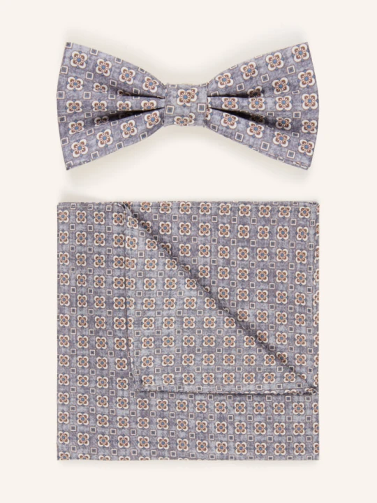 Zdjęcie produktu Prince Bowtie Zestaw: Muszka I Poszetka grau szary