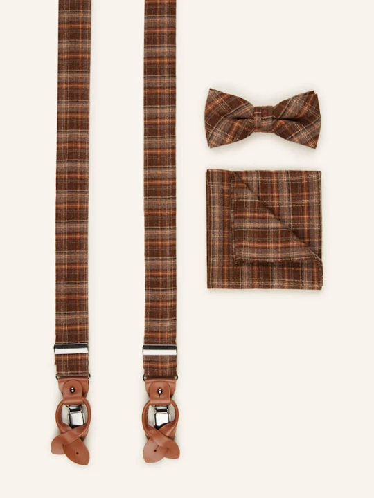 Zdjęcie produktu Prince Bowtie Zestaw: Szelki, Mucha I Poszetka braun brązowy