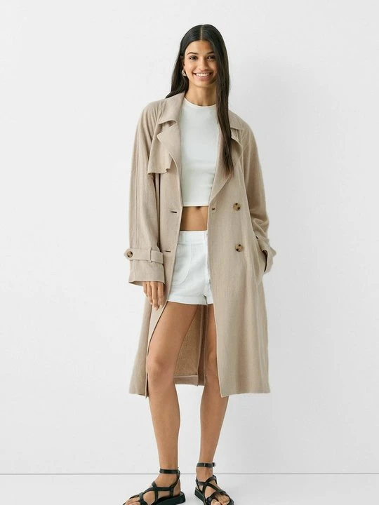 Zdjęcie produktu Prochowiec Bershka beżowy