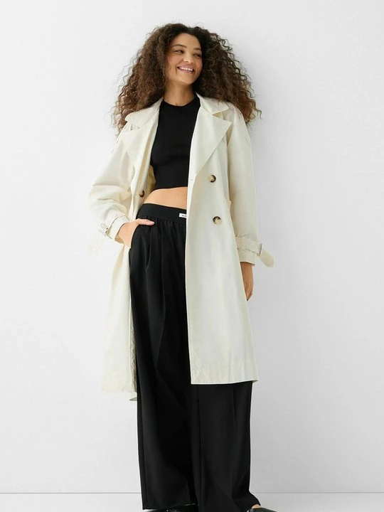 Zdjęcie produktu Prochowiec Bershka biały