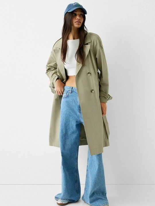 Zdjęcie produktu Prochowiec Bershka khaki