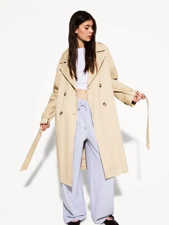 Zdjęcie produktu Prochowiec Bershka wielbłądzi