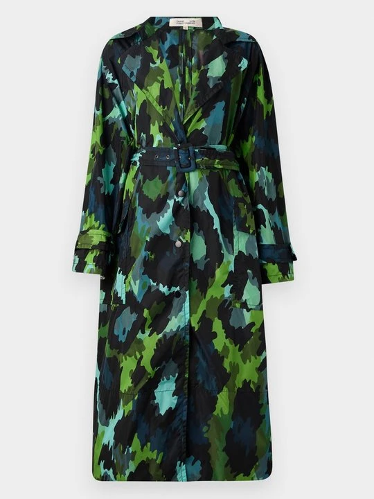 Zdjęcie produktu Prochowiec Diane Von Furstenberg ciemnozielony