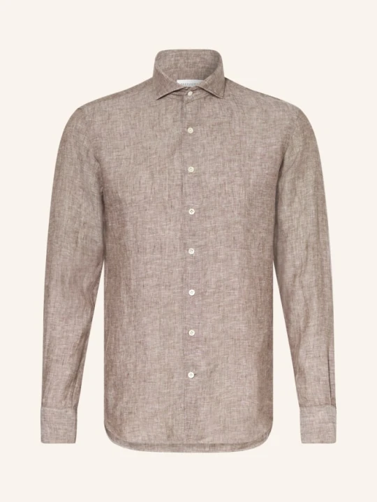 Zdjęcie produktu Profuomo Koszula Lniana O Kroju Slim Fit braun BRĄZOWY