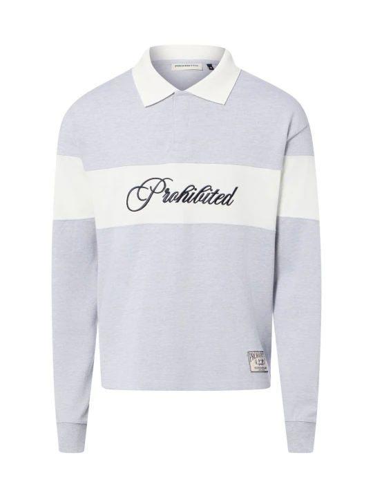 Zdjęcie produktu Prohibited bluza polo Mężczyźni Materiał dresowy szary