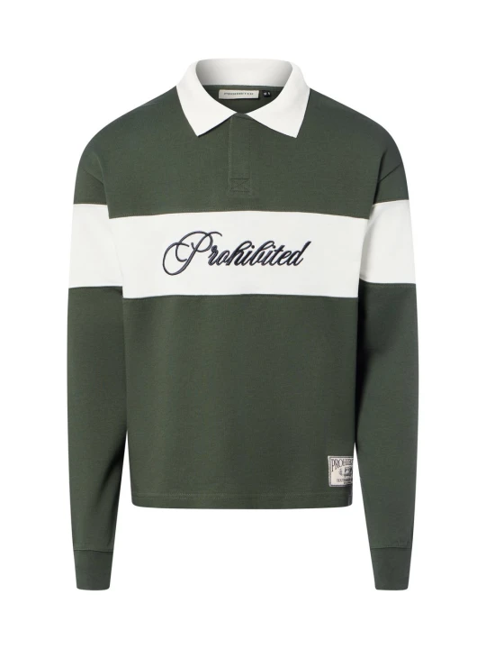 Zdjęcie produktu Prohibited bluza polo Mężczyźni Materiał dresowy zielony