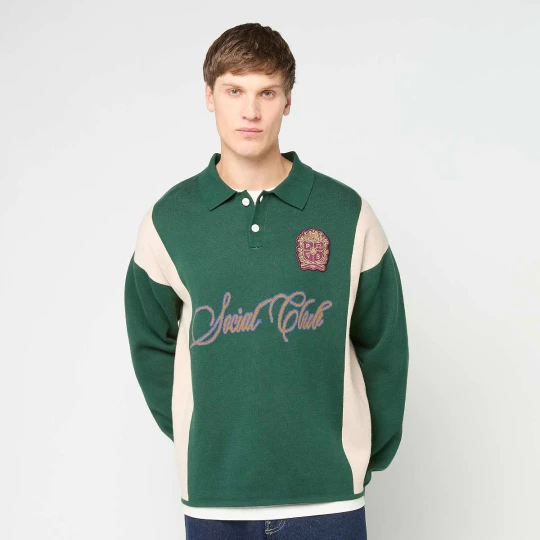 Zdjęcie produktu Contrast Clubhouse Knit PROHIBITED zielony