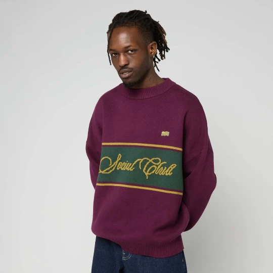 Zdjęcie produktu Contrast SC Knit Sweater PROHIBITED fioletowy