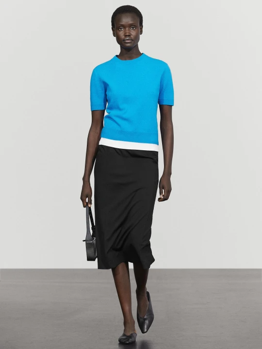Zdjęcie produktu Prosta Spódnica Midi - Czarny - Massimo Dutti - Female
