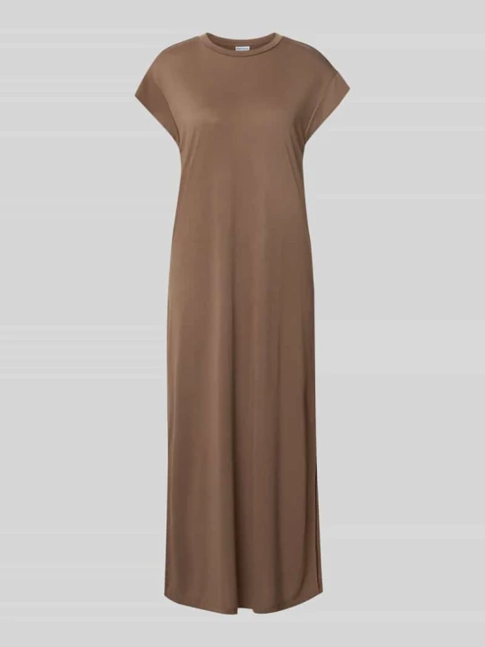 Zdjęcie produktu Prosta sukienka casualowa z mieszanki wiskozy model 'ANORA' Pieces Khaki