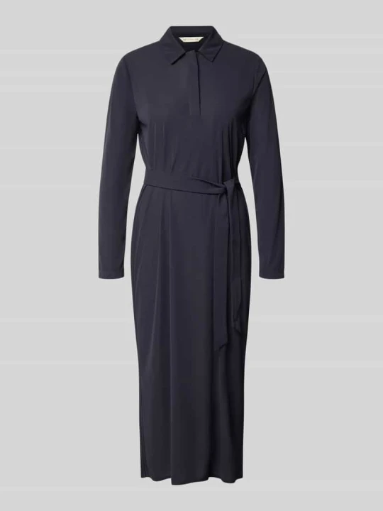 Zdjęcie produktu Sukienka midi z wiązanym paskiem model 'FRAGOLA' MM By Max Mara Czarny