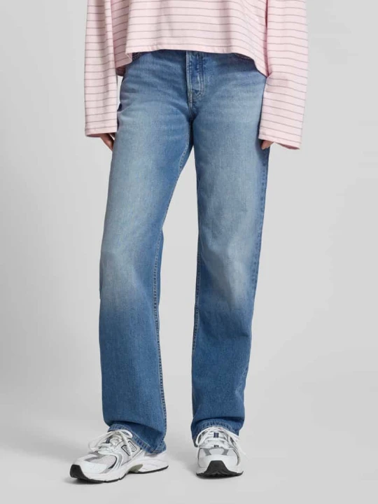 Zdjęcie produktu Proste jeansy o kroju straight fit z mieszanki bawełny model 'SOPHIE' Tommy Jeans Jeansowy niebieski
