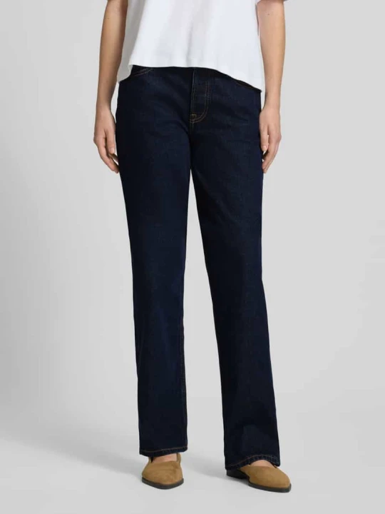 Zdjęcie produktu Proste jeansy o kroju straight fit z mieszanki bawełny model 'SOPHIE' Tommy Jeans Ciemnoniebieski