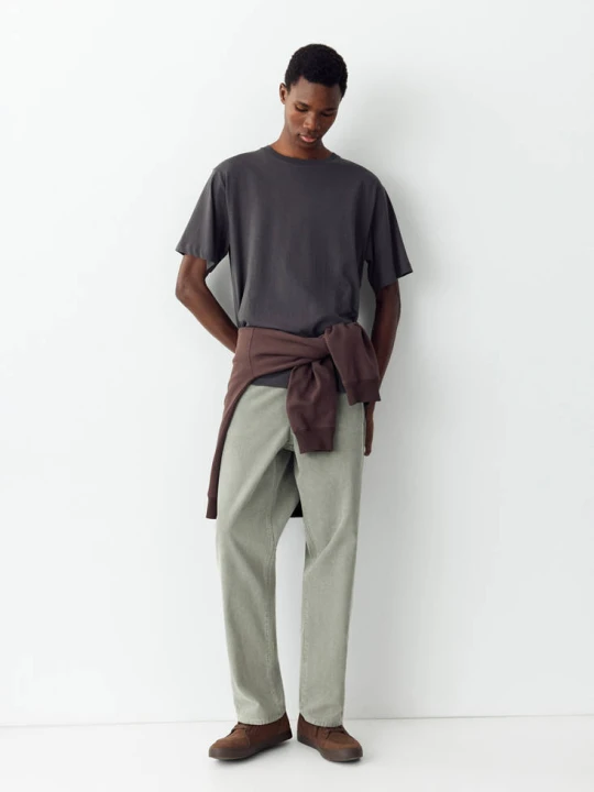 Zdjęcie produktu Proste jeansy ze sztruksu khaki - Teen - MANGO TEEN