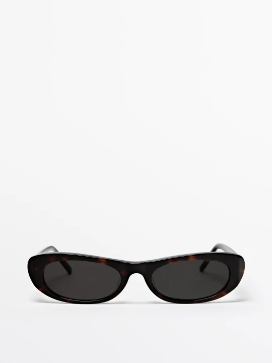 Zdjęcie produktu Prostokątne Okulary Przeciwsłoneczne - Brązowy - Massimo Dutti - Female