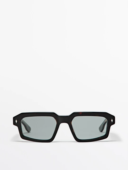 Zdjęcie produktu Prostokątne Okulary Przeciwsłoneczne - Brązowy - Massimo Dutti - Male