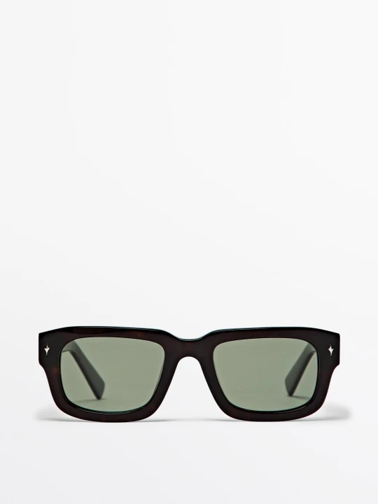 Zdjęcie produktu Prostokątne Okulary Przeciwsłoneczne - Brązowy - Massimo Dutti - Male