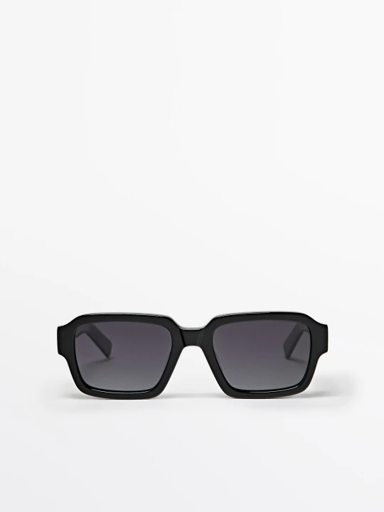 Zdjęcie produktu Prostokątne Okulary Przeciwsłoneczne - Czarny - Massimo Dutti - Male