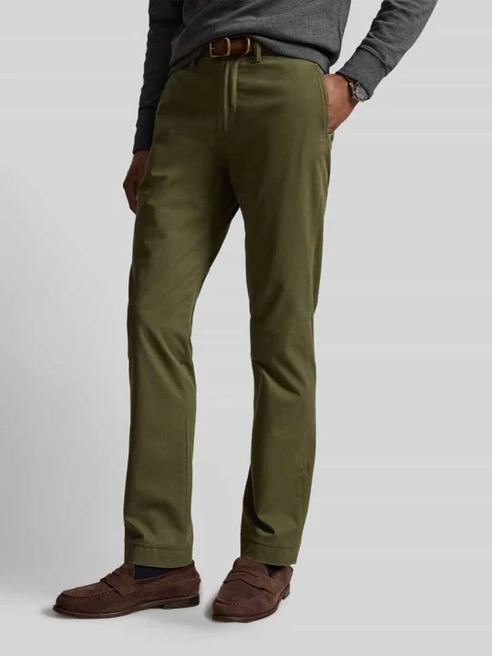 Zdjęcie produktu Prosty spodnie z mieszanka bawełny Polo Ralph Lauren Oliwkowy