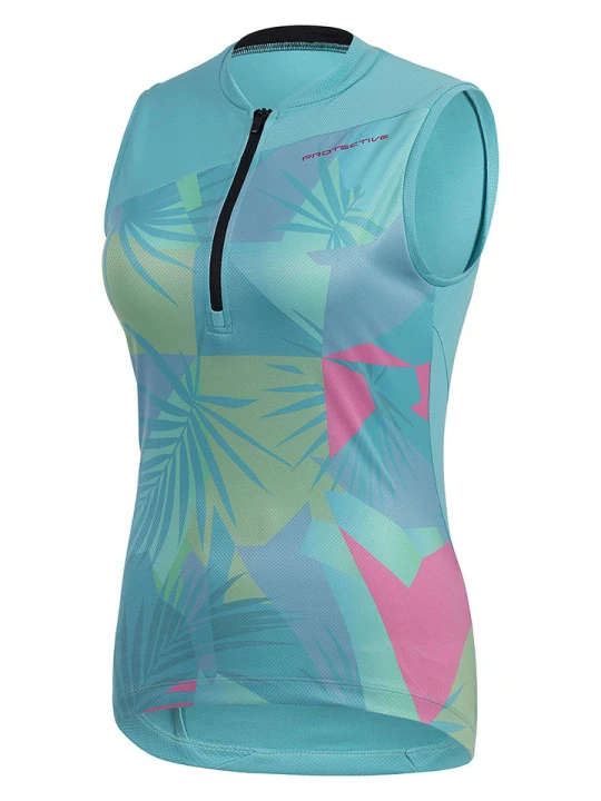 Zdjęcie produktu Protective Top kolarski "Berry Island" w kolorze turkusowym rozmiar: 46