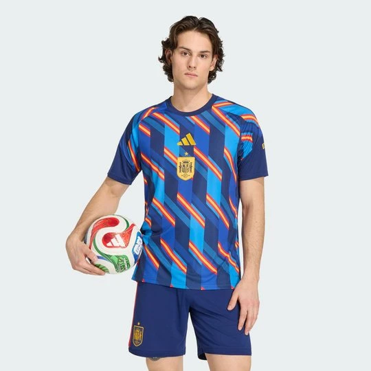 Zdjęcie produktu Przedmeczowa koszulka domowa Hiszpania 26 Adidas Dark Blue
