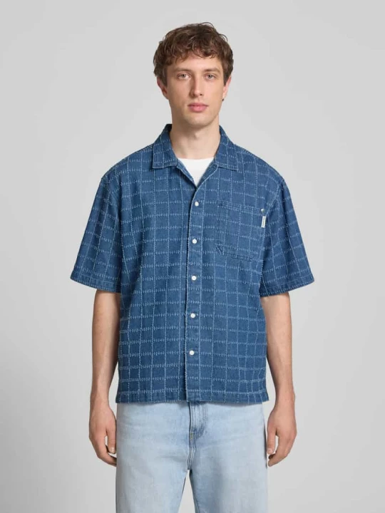 Zdjęcie produktu Przeskalowana koszula casualowa w stylu dżinsowym model 'Elton' Redefined Rebel Jeansowy niebieski
