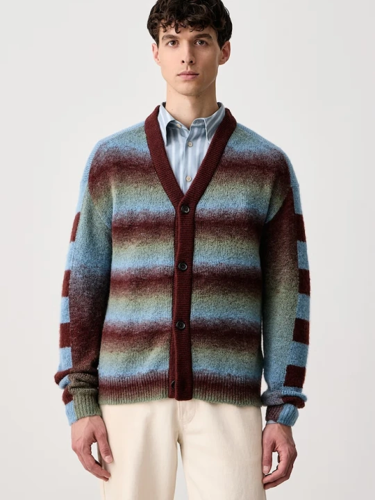Zdjęcie produktu PS Paul Smith kardigan męski z wełną merino niebieski