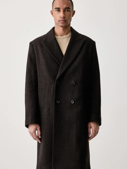 Zdjęcie produktu PS Paul Smith płaszcz męski z wełną brązowy