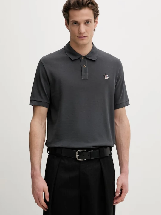 Zdjęcie produktu PS Paul Smith polo męskie bawełniane szary
