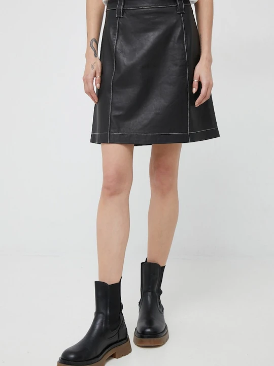 Zdjęcie produktu PS Paul Smith spódnica skórzana czarny