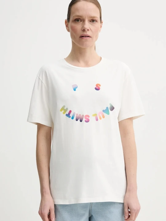 Zdjęcie produktu PS Paul Smith t-shirt bawełniany beżowy