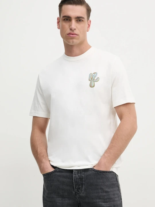 Zdjęcie produktu PS Paul Smith t-shirt bawełniany beżowy