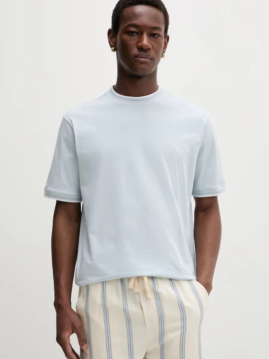 Zdjęcie produktu PS Paul Smith t-shirt męski bawełniany niebieski
