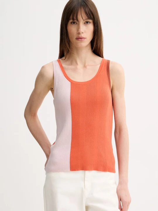 Zdjęcie produktu PS Paul Smith top damski bawełniany pomarańczowy