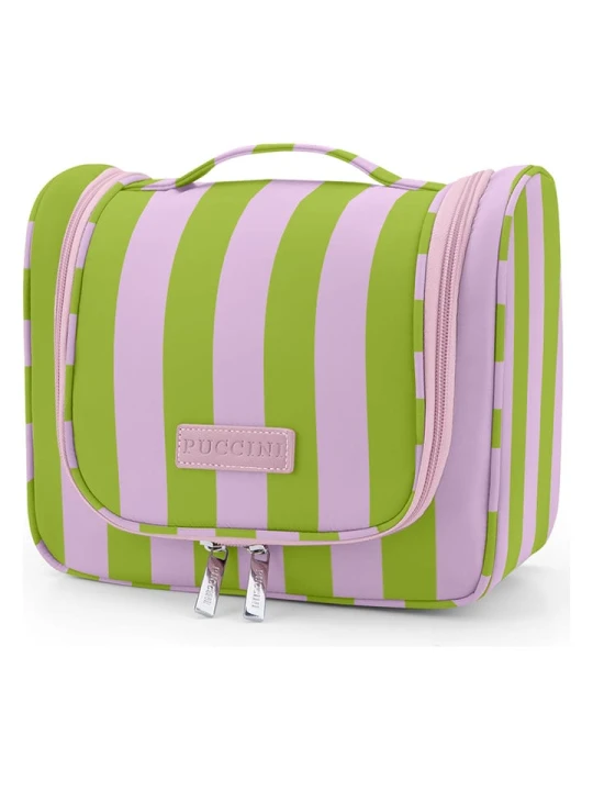 Zdjęcie produktu Puccini Kosmetyczka "Infinity" w kolorze jasnoróżowo-zielonym - 24 x 10 x 14 cm rozmiar: onesize