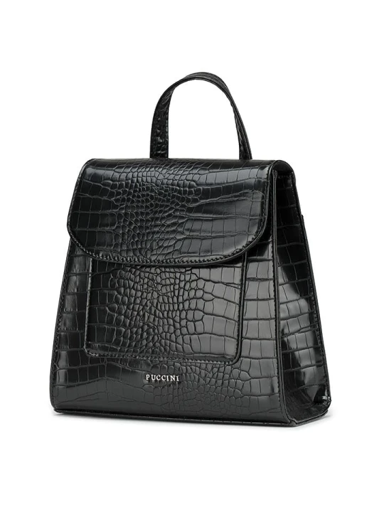 Zdjęcie produktu Puccini Plecak "Timeless" w kolorze czarnym - 23 x 22 x 11 cm rozmiar: onesize