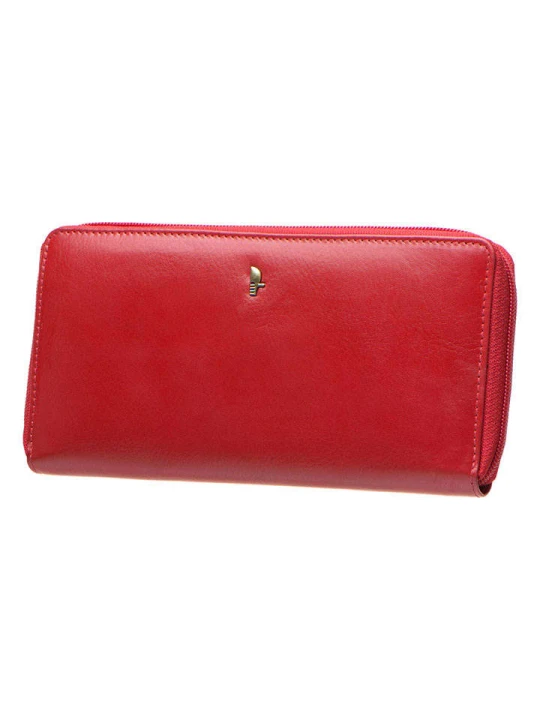 Zdjęcie produktu Puccini Skórzany portfel "Murano" w kolorze czerwonym - 20 x 10 x 2 cm rozmiar: onesize