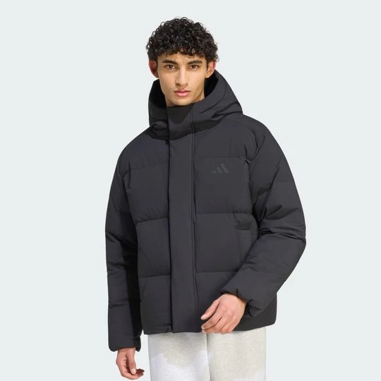 Zdjęcie produktu Puchowa kurtka z kapturem Helionic Adidas czarny