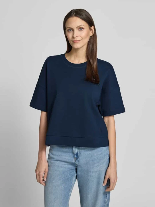Zdjęcie produktu pudełkowy krój t-shirt model 'Tilina' JOOP! Granatowy