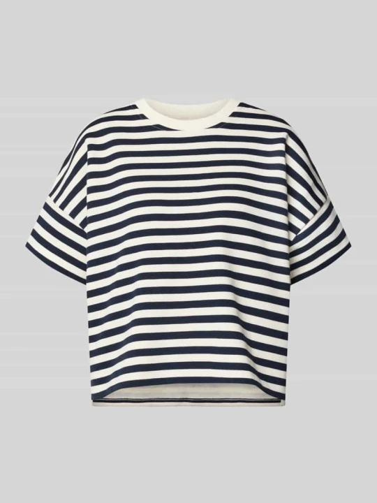 Zdjęcie produktu pudełkowy krój t-shirt we wzorze na całej powierzchni Closed Granatowy