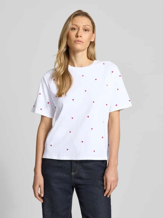 Zdjęcie produktu Pudełkowy krój t-shirt z czystej bawełny Tom Tailor Biały