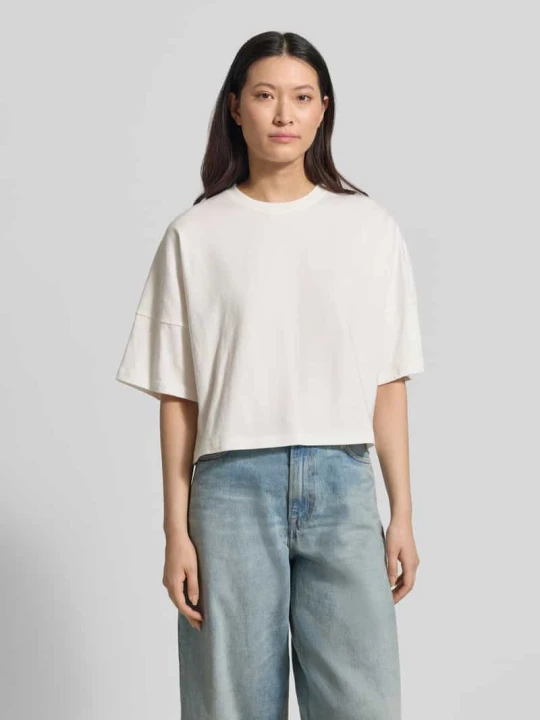 Zdjęcie produktu Pudełkowy krój T-shirt z opuszczonymi ramionami Model 'KUSIA' Drykorn Złamany biały