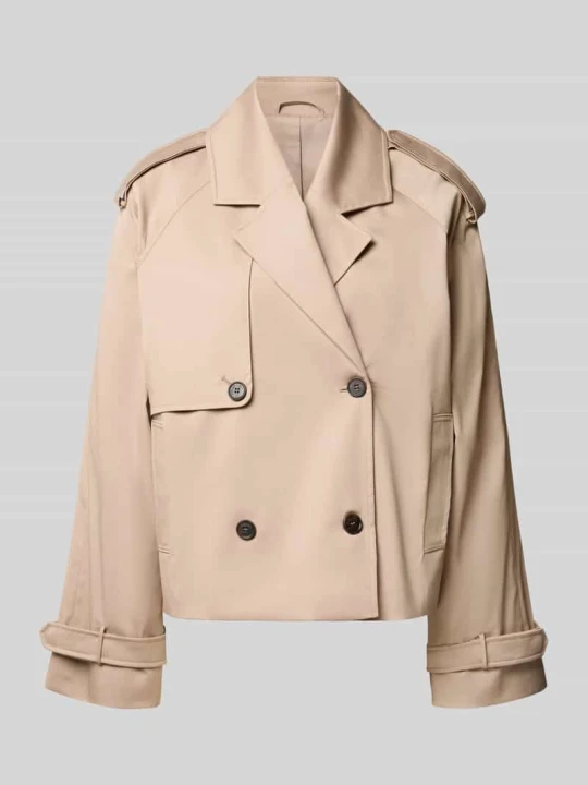 Zdjęcie produktu pudełkowy krój trencz model 'RICKIE CROPPED TRENCH' Anine Bing Beżowy