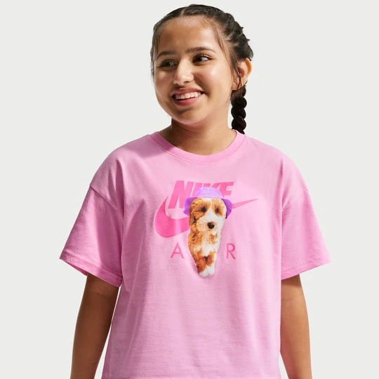 Zdjęcie produktu Pudełkowy T-shirt dla dużych dzieci (dziewcząt) Nike - Różowy
