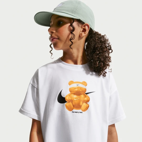 Zdjęcie produktu Pudełkowy T-shirt dla dużych dzieci Nike - Biel