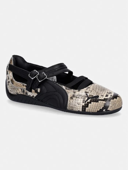 Zdjęcie produktu Puma baleriny skórzane Speedcat Ballet Snake beżowy