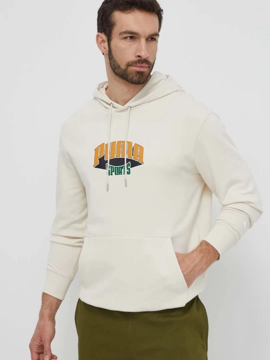 Zdjęcie produktu Puma bluza bawełniana beżowy