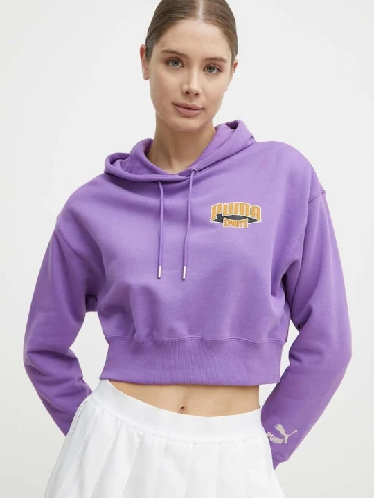 Zdjęcie produktu Puma bluza bawełniana fioletowy