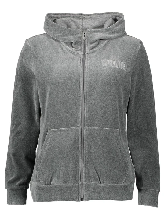 Zdjęcie produktu Puma Bluza "Essentials Plus Velour" w kolorze szarym rozmiar: M