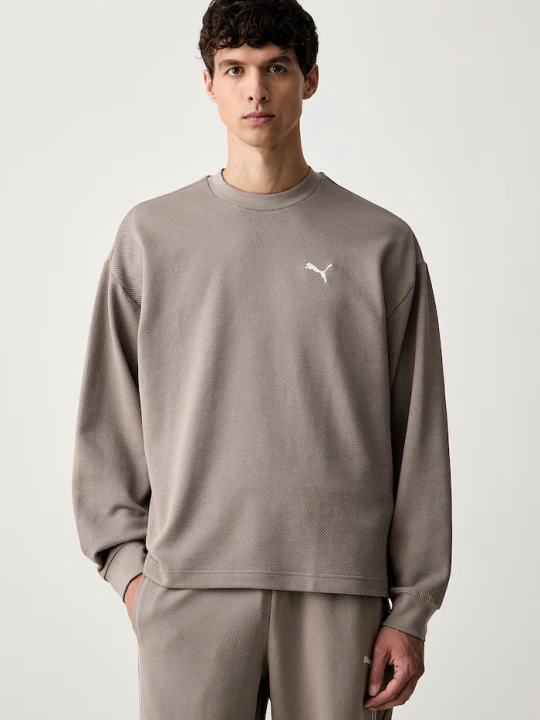 Zdjęcie produktu Puma bluza męska z bawełną Essentials Elevated beżowy